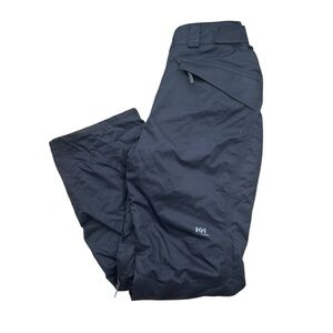 Helly Hansen Men’s Black Ski Snow Pants Sz L Waterproof Lined Outdoor Breathable